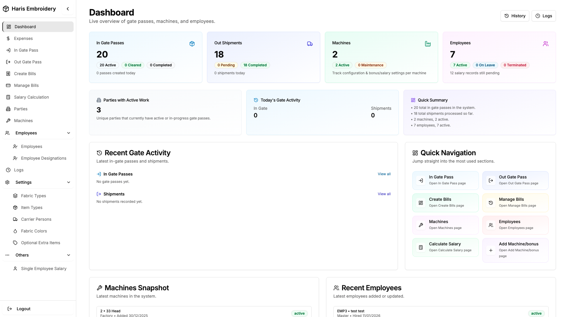 Dashboard Preview
